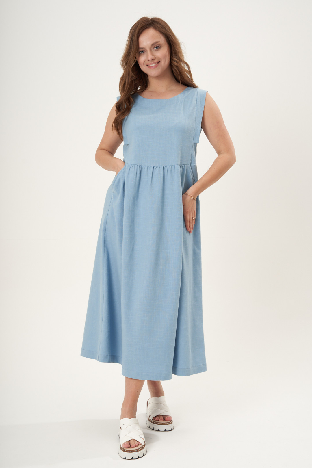 Платье Фантазия Мод 4523 голубой